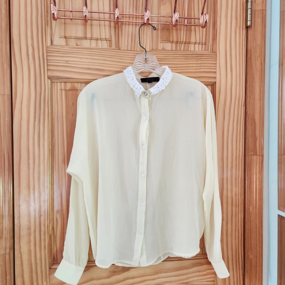 Sheer Yellow Blouse